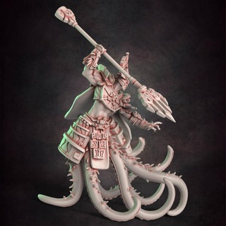 cecaelia king red clay collectibles Tabletop Characters & Creatures Fantasy Universe ocean shark octopus trident aquaman squid dnd 3d print model - Mito3D