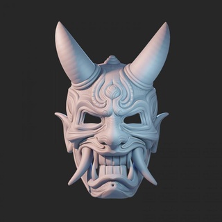 oni masques Nouveau 3dprintingrealms accessoires cosplay casques masque dnd 3d print model - Mito3D