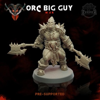 orc gros gars armée guerre amusement atelier table personnages créatures fantaisie univers marteau dnd grand garçon guerrier 3d print model - Mito3D