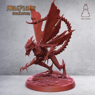 bone devil pes lukas Tabletop Characters & Creatures Fantasy Universe demon fantasy hell dnd pathfinder bonedevil avernus hellflame 3d print model - Mito3D