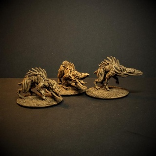 hounds pit knucklebones miniatures Tabletop Characters & Creatures Fantasy Universe Store fantasy horror dogs dnd demons dungeonanddragons demondogs 3d print model - Mito3D