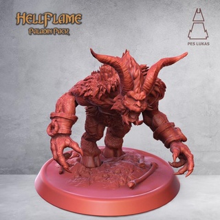 demon warrior pes lukas Tabletop Characters & Creatures Fantasy Universe Store beast devil hell monster enemy dungeon dnd pathfinder avernus hellflame 3d print model - Mito3D