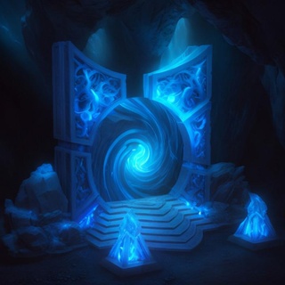 juegos leyendas oscuridad convocando portal leyenda mesa 3D imprimible terreno fantasía demonio oscuro dragones mazmorras duende gótico mago hechicero arcano drow 3d print model - Mito3D