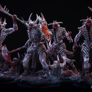 garde chair x7 39 animaux miniatures boutique fantaisie combattant horreur guerrier cannibale tribu sauvage bande guerre barbare 3d print model - Mito3D