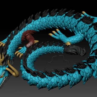 articulated dragon - kaido one piece castro3d Toys & Games print flexible flexi place 3d print model - Mito3D