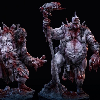 mangeuses x3 39 animaux miniatures boutique démon fantaisie horreur monstre fort guerrier ogre abomination fat cannibale tribu sauvage bande guerre brut 3d print model - Mito3D