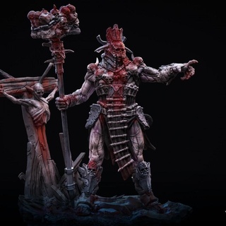 guerre chef 39 animaux miniatures boutique fantaisie combattant horreur guerrier dnd cannibale tribu sauvage barbare 3d print model - Mito3D