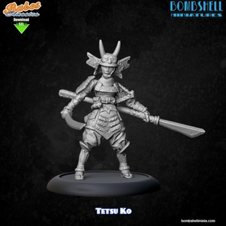 classic tetsu ko bombshell miniatures Tabletop Characters & Creatures Fantasy Universe Store warrior asian ronin samauri 3d print model - Mito3D
