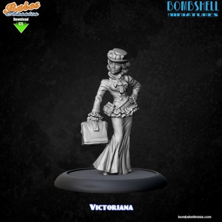 classic victoriana bombshell miniatures Tabletop Characters & Creatures Fantasy Universe Store victorian steampunk healer 3d print model - Mito3D
