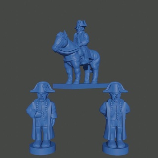 6-15mm napoleon bonaparte figures mounted & on-foot print supportless nap-15 henry turner black epic french france europe 6mm 10mm 15mm powder napoleonic asunder 3d print model - Mito3D