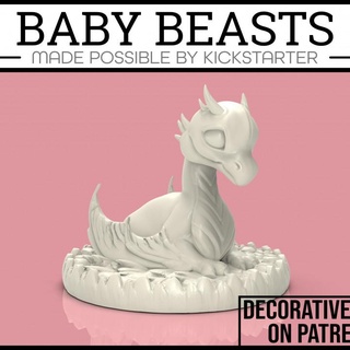 baby wyvern mia kay Tabletop Characters & Creatures Fantasy Universe cute dragon dragons dungeons fantasy game gaming mini rpg tabletop dnd beasts miniaturte 3d print model - Mito3D