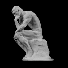 thinker mus rodin france scan bronze nineteenthcentury iconic thethinker 3d print model - Mito3D