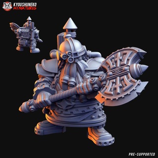 cüce mühendis kahraman kyoushuneko minyatürler masaüstü karakterler yaratıklar fantezi Evren savaş oyunları minyatür 3d print model - Mito3D