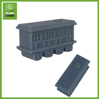 train 4 billet balade planche Jeu composant plastcore3d Jeux voiture jeu plateau wagon tickettoride 3d print model - Mito3D