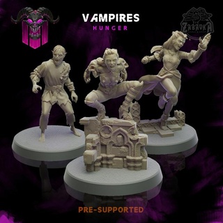 vampirler Ordu açlık eğlence atölye masaüstü karakterler yaratıklar fantezi Evren savaş ölümsüz vampir Warhammer minyatür dnd ordusu 3d print model - Mito3D