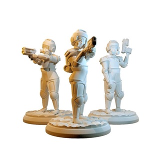 space soldiers - pistol poses king virr design Tabletop Characters & Creatures Sci-Fi Universe Store army future running soldier unit war warrior gas rifle scifi tabletop wargame 3d print model - Mito3D