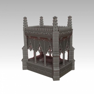 dignitário túmulo Multiverse tampo mesa 3D imprimível terreno fantasia gótico cemitério cripta 3d print model - Mito3D