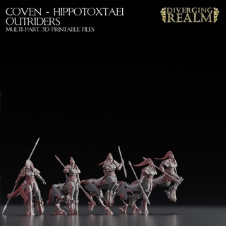 coven - hippotoxtaei outriders divergingrealm multipart 28mm 3d print model - Mito3D