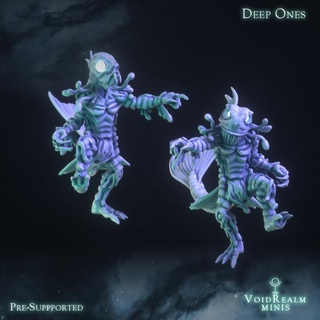 deep ones bundle 6 models voidrealm minis Tabletop Characters & Creatures Fantasy Universe Store fish horror people cosmic cthulhu lovecraft dnd ta mythos kuo innsmouth tritons 3d print model - Mito3D