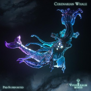 cerenarian whale voidrealm minis Tabletop Characters & Creatures Fantasy Universe Store ocean sea surreal guardian cosmic cthulhu strange abyss anemone mythos dreamlands ddep 3d print model - Mito3D