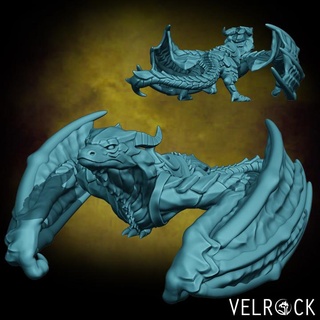 wyvern mount 3 presupported velrock art miniatures Tabletop Characters & Creatures Fantasy Universe Store dragon fantasy rpg d&d dnd drake 3d print model - Mito3D