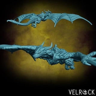 Wyvern monter 2 présupporté velrock art miniatures table personnages créatures fantaisie univers boutique dragon rpg dnd canard 3d print model - Mito3D