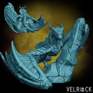 wyvern mount 4 presupported velrock art miniatures Tabletop Characters & Creatures Fantasy Universe Store dragon fantasy rpg d&d dnd drake 3d print model - Mito3D