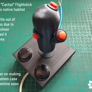 dijital 3 button oyun makinesi uçuş çubuğu Uygun Sanwa tip kolu kök Adam Özgür adam ulaşılabilirlik uzman teknik yardım bilgisayarlar video oyunlar Çubuk 3d print model - Mito3D