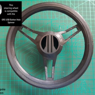 arcade spinner steering wheel - grs usb button hole compatible adam freeman Accessibility Specialized Technical Aid Computers & Video Games grs-usb-buttonhole-spinner 3d print model - Mito3D