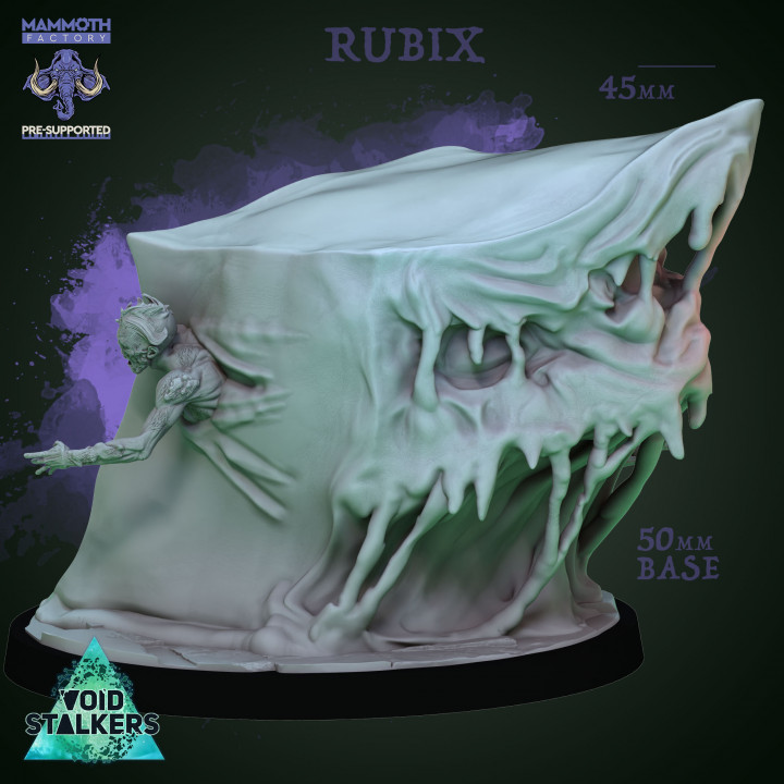 rubix sensible gélatineux cube mammouth usine boutique monstre suinter vase acide pudding 3D print model - Mito3D