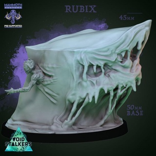 rubix sentient gelatinous cube mammoth factory Store monster ooze slime acid pudding 3d print model - Mito3D
