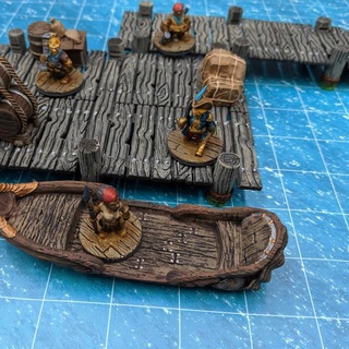 modular pier large dock system support-free evan carothers Tabletop Characters & Creatures Fantasy Universe Vehicles Machines miniatures ocean rpg sea ship dnd pathfinder docks dungeonsandragons boardwalk 3d print model - Mito3D