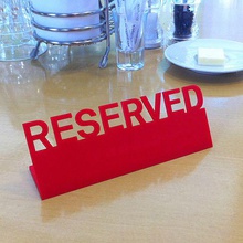 mesa reservada signo jardín cocina tabla señalización restaurante 3d print model - Mito3D