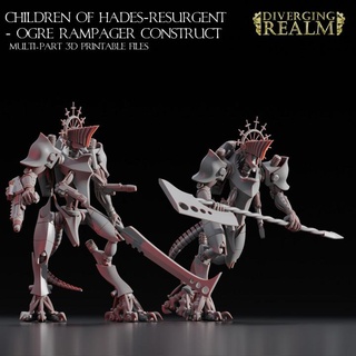 children hades-resurgent - ogre rampager construct divergingrealm Tabletop Characters & Creatures Sci-Fi Universe Vehicles Machines Store multipart 28mm 3d print model - Mito3D