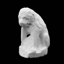 sentado león lincoln colección reino unido scan 3d print model - Mito3D