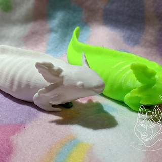 adorable axolotl condamner sheri chen jouets Jeux animal créature figures mignonne dragon compagnie aquatique édenté païen banlieue 3d print model - Mito3D