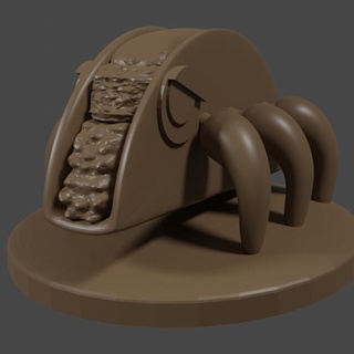bugsnax inspired tacoroach tabletop dnd miniature yerman munoz Fan Art Tabletop Characters & Creatures Fantasy Universe bug food pepper taco roach 3d print model - Mito3D