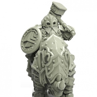 gh003 heresylab - dwarf king guard rhino Store warhammer age mounted sigmar aos 3d print model - Mito3D