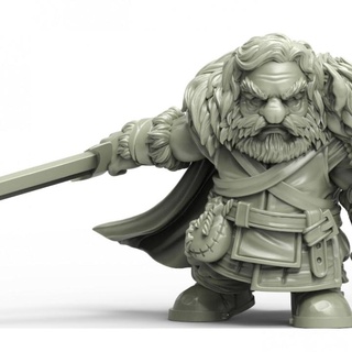 gh005 heresylab - dwarf king guard Tabletop Characters & Creatures Fantasy Universe games hero warhammer age got throne sigmar aos 3d print model - Mito3D