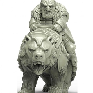 gh007 heresylab - dwarf lord bear Tabletop Characters & Creatures Fantasy Universe warhammer age sigmar aos 3d print model - Mito3D