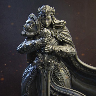 paladins dawn alina presupported nerikson Fan Art Action Figures Tabletop Characters & Creatures Fantasy Universe armor fantasy female fighter human knight sword heavy order paladin 3d print model - Mito3D