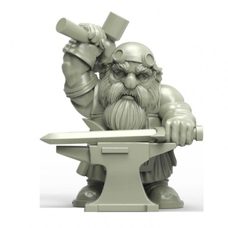 gh028 heresylab - dwarf blacksmith 3 Tabletop Characters & Creatures Fantasy Universe warhammer age sigmar aos 3d print model - Mito3D