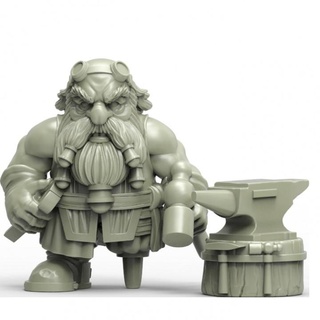 gh029 heresylab - dwarf blacksmith 4 Tabletop Characters & Creatures Fantasy Universe warhammer age sigmar aos runesmith 3d print model - Mito3D