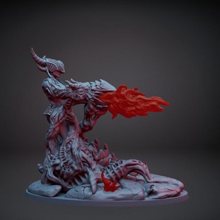 burning demon ratman forge Tabletop Characters & Creatures Sci-Fi Universe warhammer flame flamer aos tzeench exalted 3d print model - Mito3D