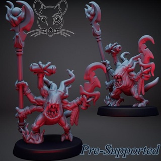 blind herald ratman forge Tabletop Characters & Creatures Sci-Fi Universe demon 40k warhammer aos tzeench 3d print model - Mito3D