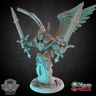 celestial power pre-supported included dice heads Tabletop Characters & Creatures Fantasy Universe d&d dnd presupported celestialofpower 3d print model - Mito3D