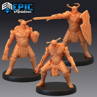 helmed barbarian set norse warrior nordic viking winter knight epic-miniatures fantasy medieval monster rpg warhammer sla enemy tabletop dungeon dnd pathfinder npc pre-supported supported pre 3d print model - Mito3D