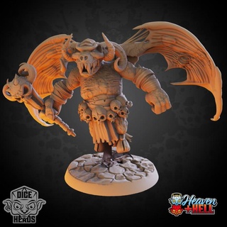 skull demon lord presupported included dice heads Tabletop Characters & Creatures Fantasy Universe Store d&d dnd pre-supported skulldemon skulldeonlord 3d print model - Mito3D