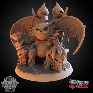 belial throned pre-supported included dice heads d&d dnd presupported 3d print model - Mito3D