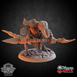 ice devil pre-supported included dice heads Tabletop Characters & Creatures Fantasy Universe d&d dnd icedevil presupported 3d print model - Mito3D